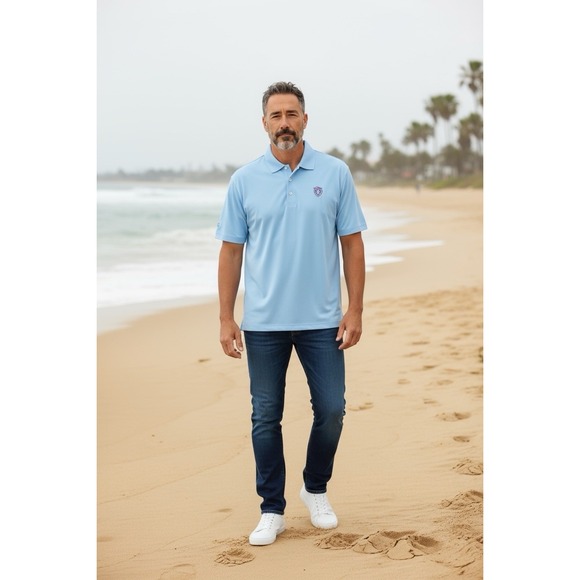 Peter Millar Other - Peter Millar Summer Comfort Light Blue Golf Polo Shirt XL Performance Stretch
